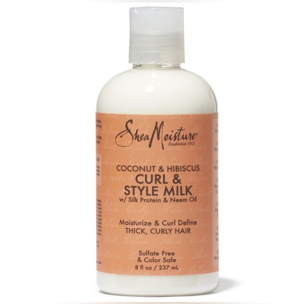 🌈 Shea Moisture, Coconut & Hibiscus, Curl & Style Milk, 8 Fl Oz
